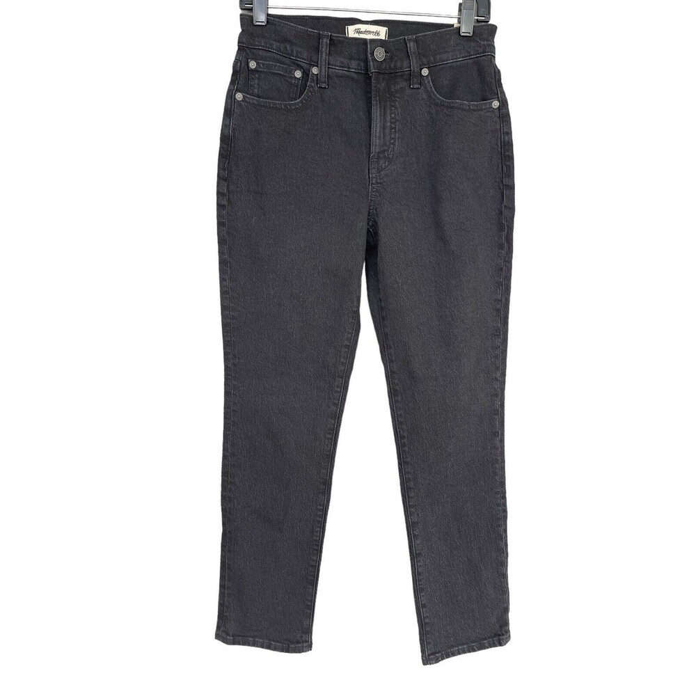 Madwell Mid-rise Perfect Vintage Jeans Black With Magic Pockets Size 26
